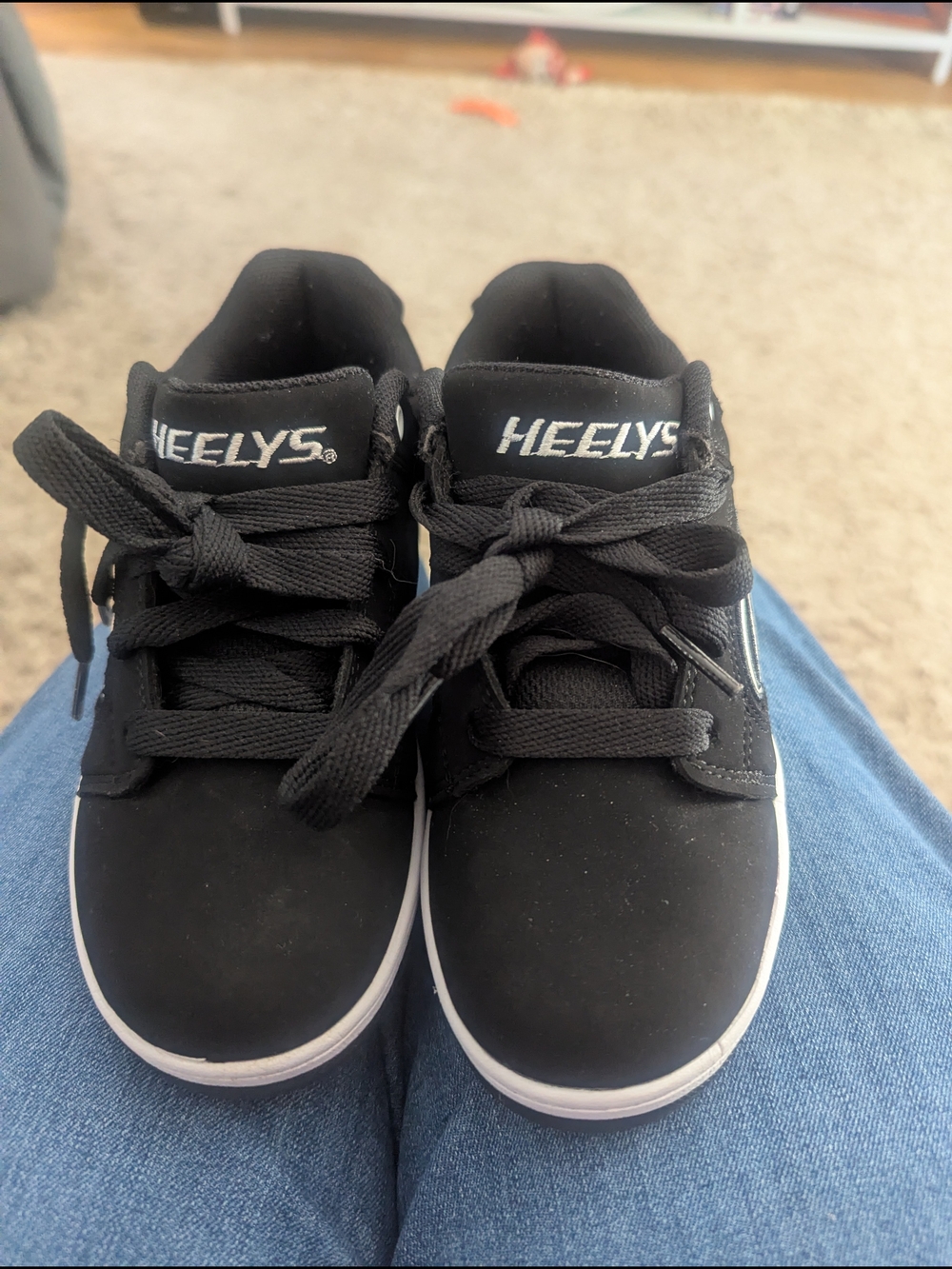 Heelys Girls Black Skate Sneakers with White Sole Trim